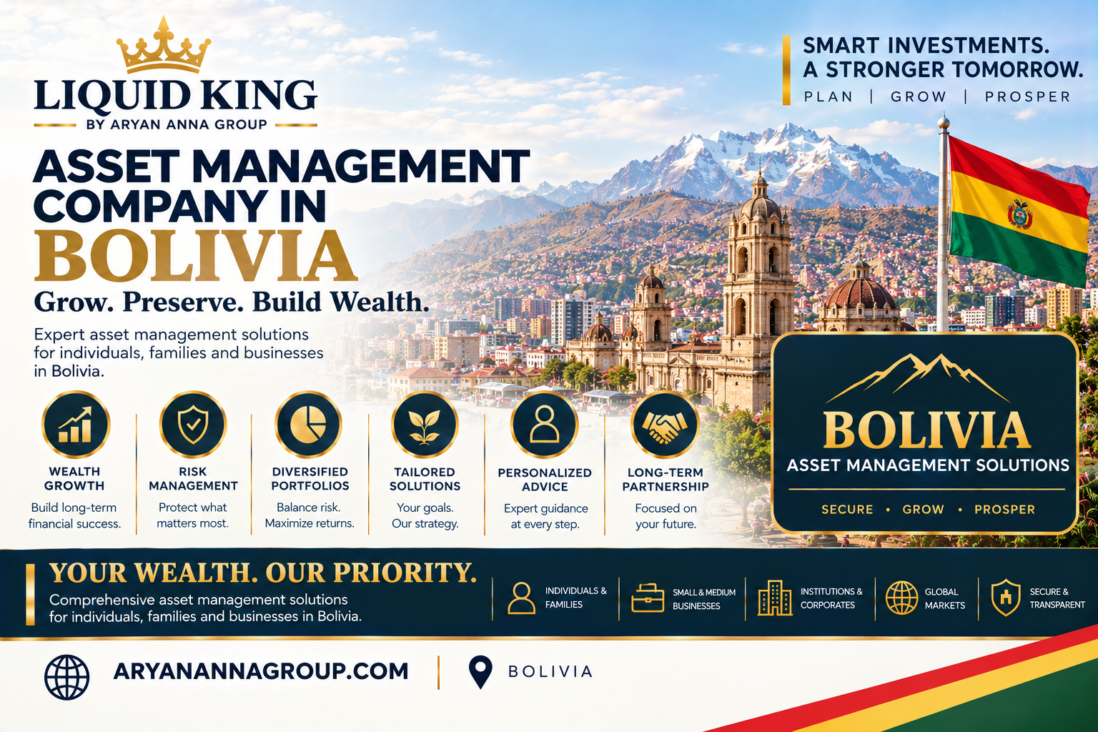 Asset management company in Bolivia offering professional investment management, portfolio allocation and financial risk management services
